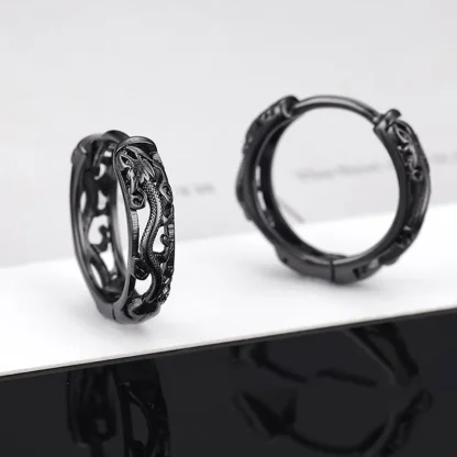 Dragon Earrings with Hollow Out Design - Image 4