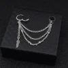 Stylish Earrings with Triple Layered Chain - Image 8