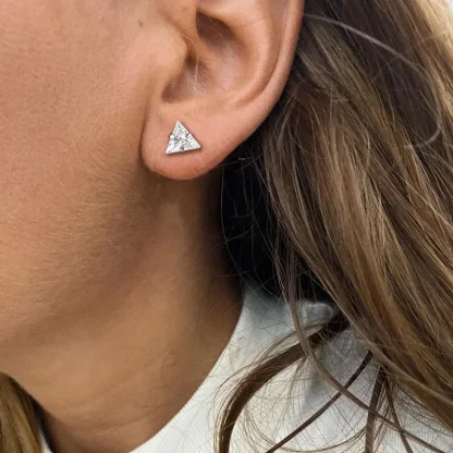 Classic Triangle Stud Earrings with Luxury Design - Image 5