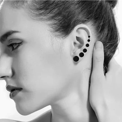 Simplicity Stud Earrings with Round Design - Image 3