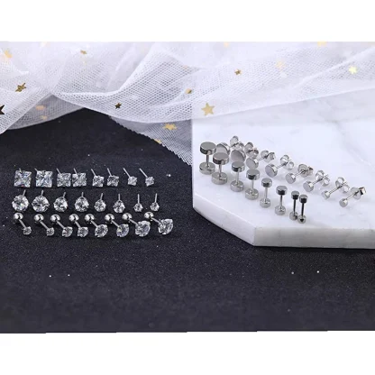 Square Shape Luxurious Stud Earrings - Image 9