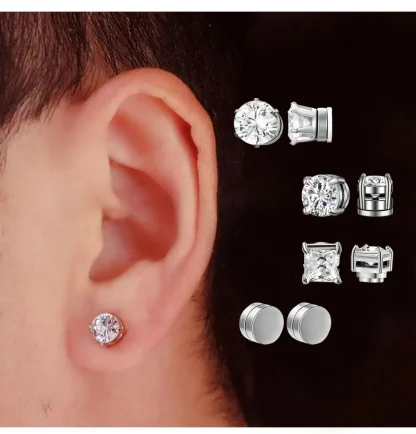 Simplicity Round Earrings with Magnet - Image 3