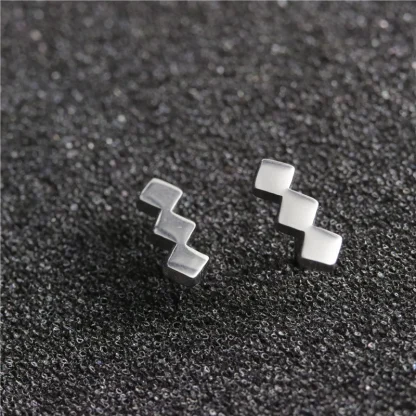Mini Stud Earrings with Ghost Design - Image 13
