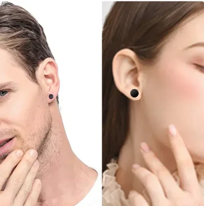 Simplicity Round Earrings with Magnet - Image 2