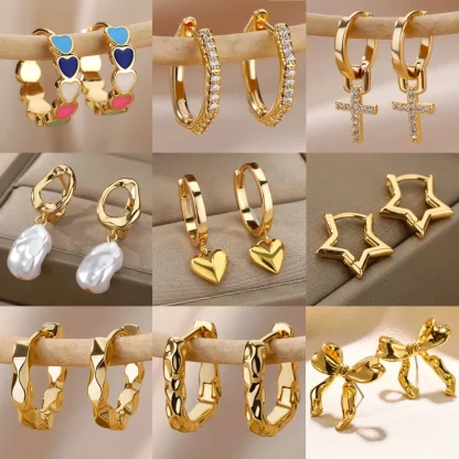 Elegant Lux Earrings with Pearl-like Charm - Image 15