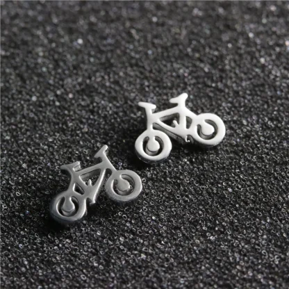 Mini Stud Earrings with Ghost Design - Image 12