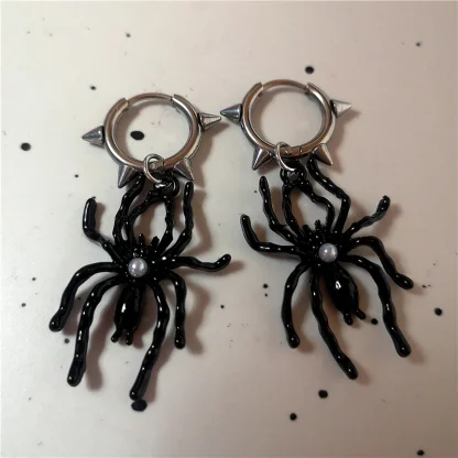 Stylish Huggie Earrings with Cross Decor - Image 2