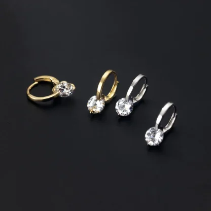 Elegant Hoop Earring with Pearl-like Decor - Image 7
