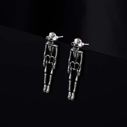 Halloween Drop Earrings with Skeleton Decor - Image 3