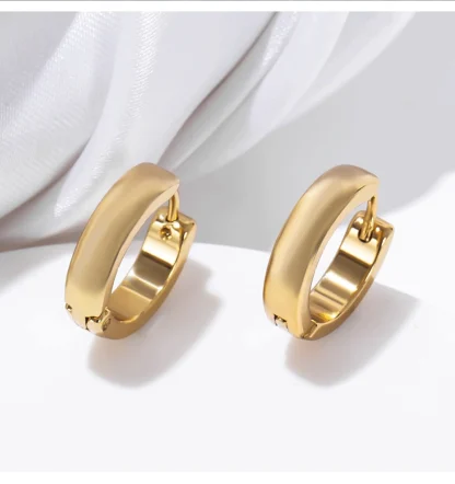 Non-fading Hoop Earrings with Sleek Design - Image 10