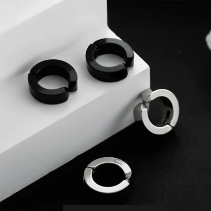 Non-pierced Cuff Earrings with Cross Charm - Image 4