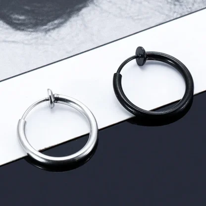 Non-pierced Cuff Earrings with Cross Charm - Image 5