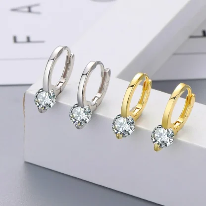 Elegant Hoop Earring with Pearl-like Decor - Image 12