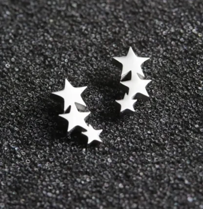 Mini Stud Earrings with Ghost Design - Image 5