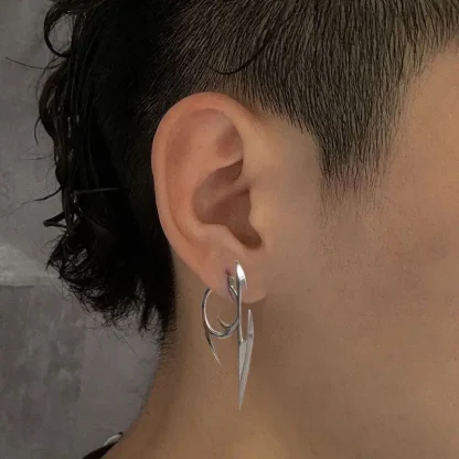 Creative Earrings with Dart Spike Design - Image 3
