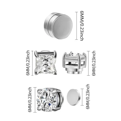 Magnetic Earrings with Bling Design - Image 4