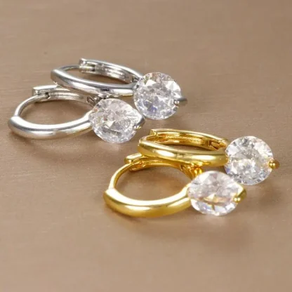Elegant Hoop Earring with Pearl-like Decor - Image 5
