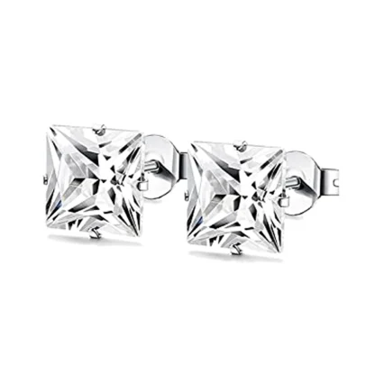 Square Shape Luxurious Stud Earrings - Image 2