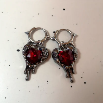 Stylish Huggie Earrings with Cross Decor - Image 4