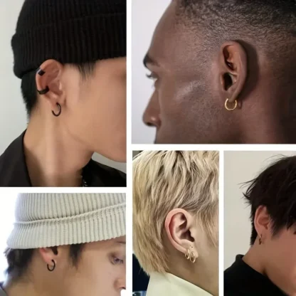 Simple 5 Pieces Hoop Earrings - Image 3