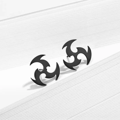 Trendy Stud Earrings with Spiral Dart Design