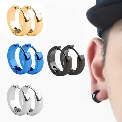 Non-fading Hoop Earrings with Sleek Design - Image 7
