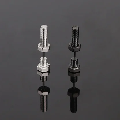 Stylish Stud Earrings with Screw Bolt Design - Image 3