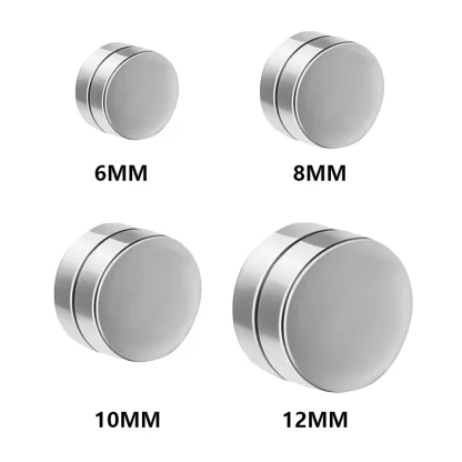 Minimalist Magnetic Earrings with Round Design - Image 9