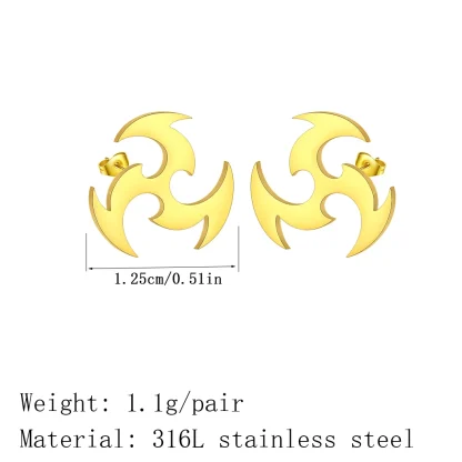 Trendy Stud Earrings with Spiral Dart Design - Image 9