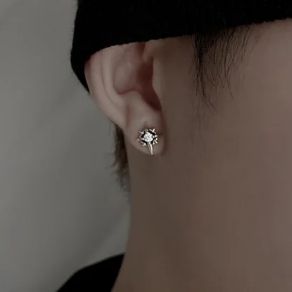 Intricate Stud Earrings with Star Design - Image 9