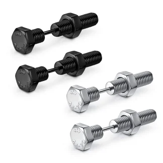 Stylish Stud Earrings with Screw Bolt Design