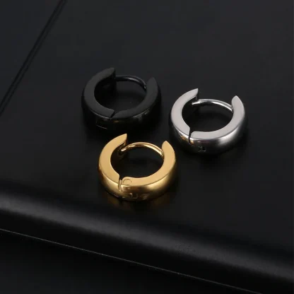 Non-fading Hoop Earrings with Sleek Design - Image 12