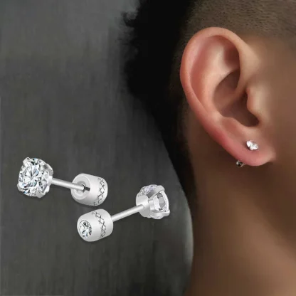 Hypoallergenic Earrings with Sparkling Design - Image 2