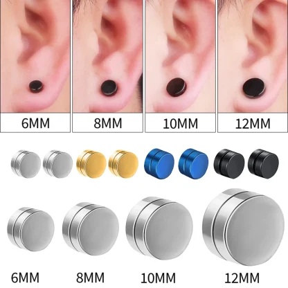 Minimalist Magnetic Earrings with Round Design - Image 10