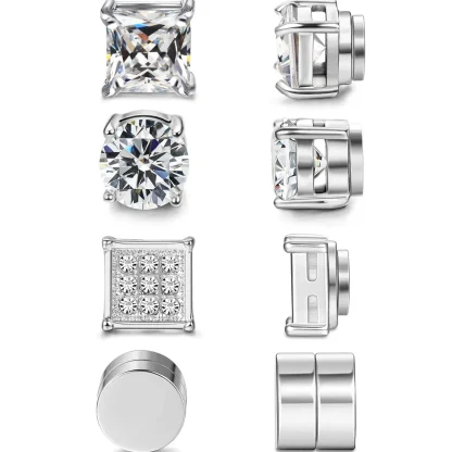 Non-Piercing Earrings with Sparkling Decor - Image 2