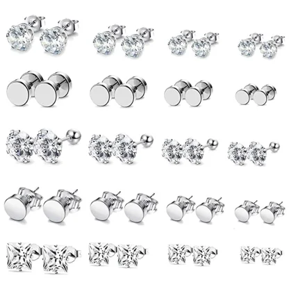 Square Shape Luxurious Stud Earrings - Image 7