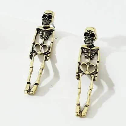 Halloween Drop Earrings with Skeleton Decor - Image 4