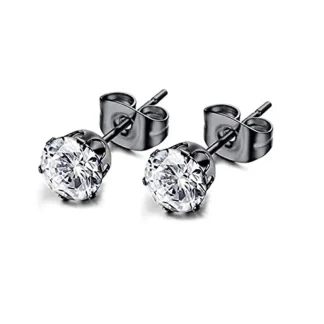 Sparkling Stud Earrings with Hypoallergenic