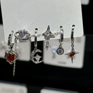 Aesthetic Earrings with 6 Pieces Set