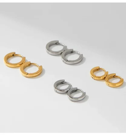 Non-fading Hoop Earrings with Sleek Design - Image 13