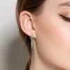 Bold Earrings with Feather Shape Decor - Image 10