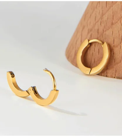 Non-fading Hoop Earrings with Sleek Design - Image 9