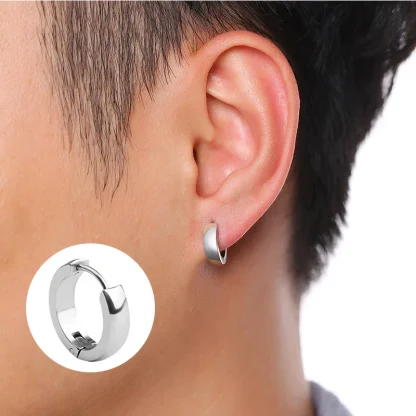 Non-fading Hoop Earrings with Sleek Design - Image 5