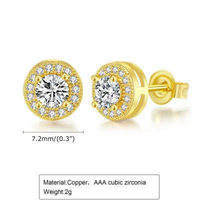 Luxurious Stud Earrings with Diamond-like Design - Image 7