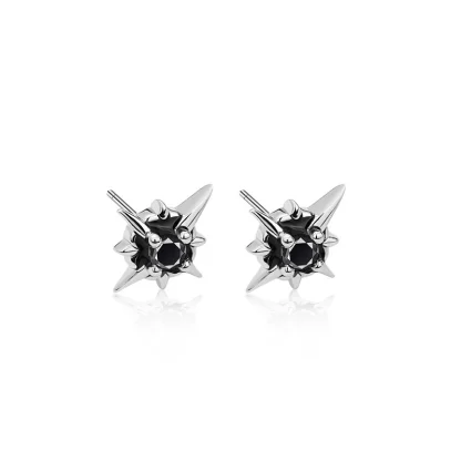 Intricate Stud Earrings with Star Design - Image 13
