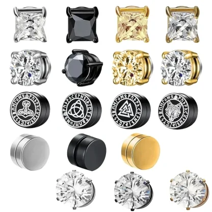 Modern Sparkling Magnetic Earrings - Image 6