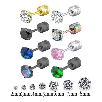 Mini Stud Earrings with Bling Design - Image 10