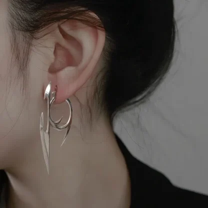 Creative Earrings with Dart Spike Design - Image 2