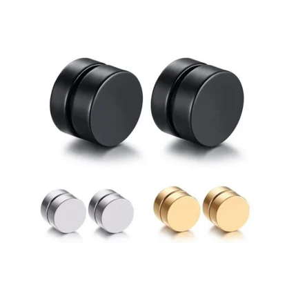 Sleek Magnetic Earrings with Round Shape - Image 5