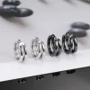 Trendy Double Ring Hoop Earrings - Image 3
